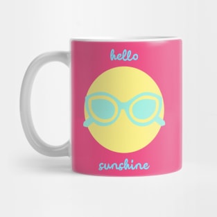Hello Sunshine Sun With Blue Sunglasses Summer Vacation Outfit Mug
